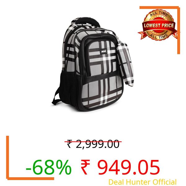 ANCHAY Loop 22L Waterproof Laptop Bag for Women & Girls | Fits 15.6 Inch Laptop | Sutaible for Daily Use, Office, College & Back to School | Multipurpose Travel Backpack (Grey & White)