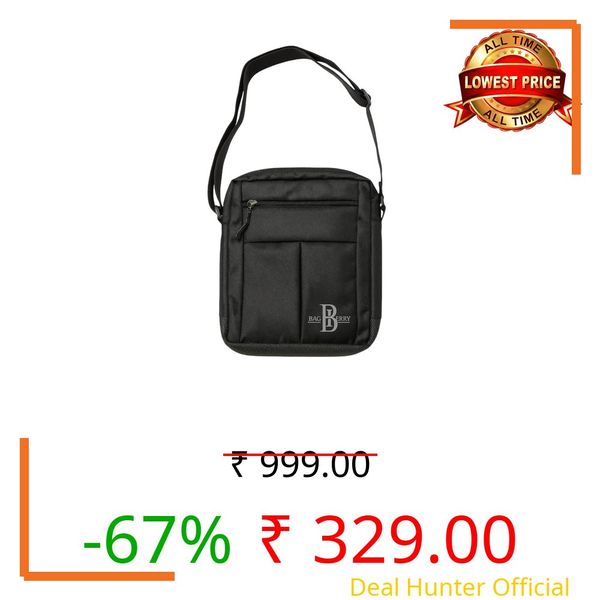 Bagberry 15.6 Inch Laptop Bag for Men & Women – Slim Waterproof Business Briefcase, Lightweight Travel Office Shoulder Messenger Bag (SlingBag-BLACK)