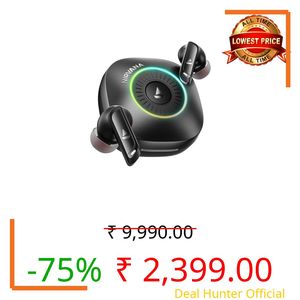 boAt 2026 Launch Nirvana Crown, SONIC ARC, LEDs, Haptic Feedback,50dB Hybrid ANC,Spatial Audio, 6 Mic ENx, App Support, v6.0 Bluetooth Earbuds, TWS Ear Buds Wireless Earphones with mic (Gunmetal Grey)