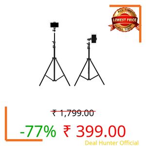 Kratos Premium 84 Inch (7 feet) Tripod Stand, Adjustable and Portable Design with Mobile Clip Holder Perfect for Ring Light, Photography, Videography & Live Streaming, Compatible with All Mobiles