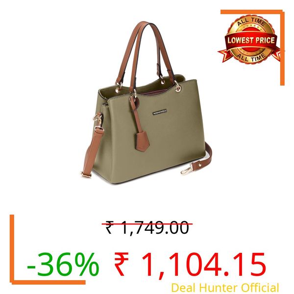 HAWKWOOD Ladies Handbag with Shoulder Strap, Faux Leather Handbag (Olive)