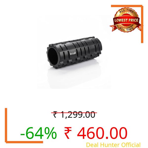 Cult Foam Roller for Deep Tissue Massage – Muscle Recovery, Pain Relief & Mobility Training – Ideal for Gym, Yoga, and Home Workouts- Black