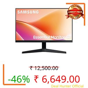 Samsung 24" Flat Monitor | FHD (1920 x 1080)| 100 Hz | 5 ms | D-Sub & HDMI Ports | Game Mode | Wide Viewing Angle | 3000:1 Contrast Ratio | Eye Saver Mode | Wall Mountable | LS24F330EAWXXL | Black