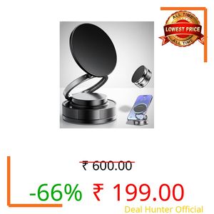 Dangfly 360° Magnetic Vacuum Phone Mount | Strong Magnetic Car & Desktop Holder | Universal Smartphone Compatible | Shockproof, Stable Grip, Multi-Surface Suction Mount