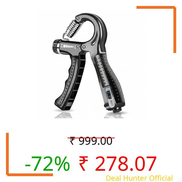 AYME Adjustable Hand Grip (5kg - 60kg) Strengthener with Counter for Men & Women for Gym Workout Hand Exercise Equipment to Use in Home for Forearm Exercise