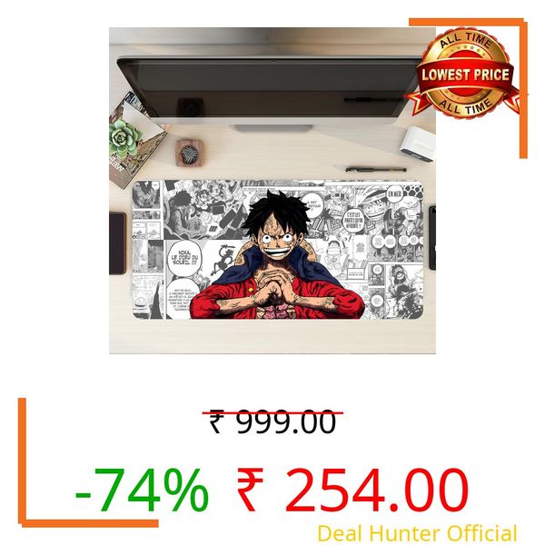 JIGARI Extended Anime Large Mouse Pad (11 x 23 Inch) | Gaming Mousepad for Laptop, Desktop & Keyboard | Smooth Surface | Anti-Slip Rubber Base (Luffy - P69)
