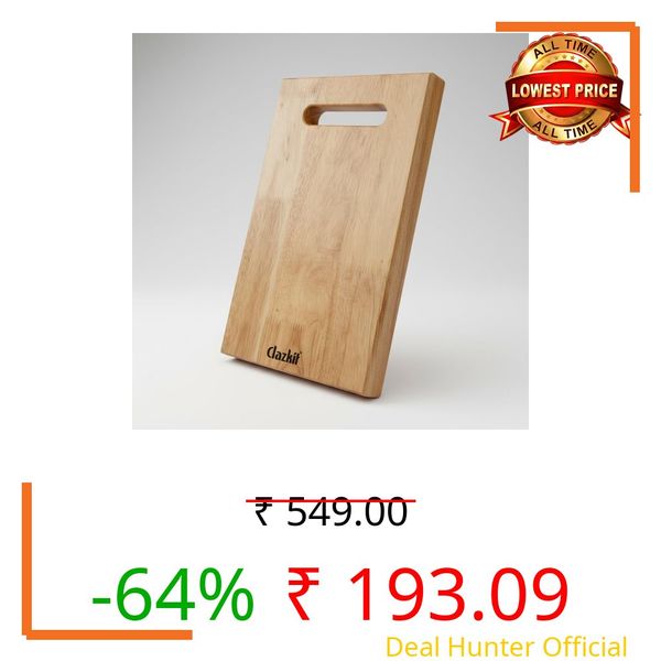 Clazkit Teak Wood Cutting/Chopping Board |Odour-Free, Eco-Friendly, Bacteria Resistant Wooden Chopping Board Finish | Knife-Friendly, Heat Resistant|Medium - 35.5 x 24.5 x 1.5 cms