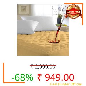 Restify 100% Waterproof Cotton Quilted Mattress Protector Queen Size Breathable Hypoallergenic Noiseless Ultra Soft Fitted Bed Protector 78x60 inch Mattress/Bed Cover |Queen 78x60 | 6.5x5 ft, Beige