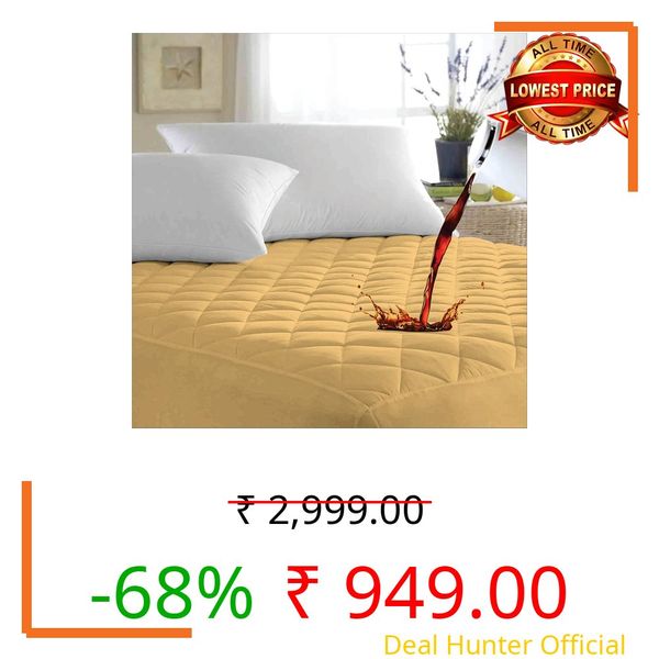 Restify 100% Waterproof Cotton Quilted Mattress Protector Queen Size Breathable Hypoallergenic Noiseless Ultra Soft Fitted Bed Protector 78x60 inch Mattress/Bed Cover |Queen 78x60 | 6.5x5 ft, Beige