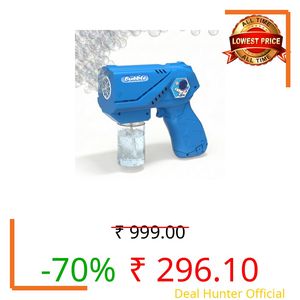 Lifelong Cuppy Bubble Blaster Gun Blue Toy for Kids | Compact Electric Bubble Machine with 1 Bubble Solution | One-Touch Operation, Durable Build | Outdoor Indoor Party Gift for Toddlers & Boys Girls