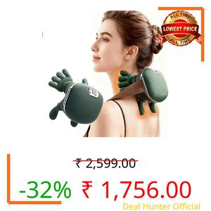 PINZOR Electric Neck and Back Body Massager for Neck Pain Relief Massage for Muscle Relaxation Shoulder Massager Portable Cordless Body massager
