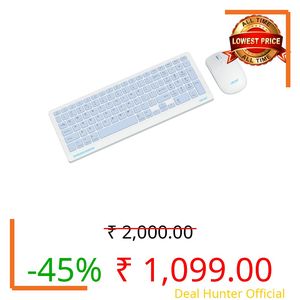 Acer ZenKeys Duo Wireless Keyboard & Mouse Combo | 2.4 GHz + Bluetooth | Rechargeable 500 mAh Type-C | 99-Key Silent Keyboard | 1600 DPI Optical Mouse | 10m Range | Windows/macOS/Linux Compatible