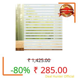 ELORAA Frosted 1 inch Striped GlassFilm Window Film Window Sticker Glass stickerFor Privacy, Sun Control, Decor for Home, Office & Bathroom (24 Inch X 60 Inch)