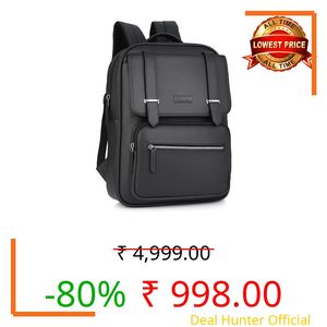 SAULT Vegan Leather Casual 15.6 Inch Laptop Travel Business College Office Backpack for Men & Women