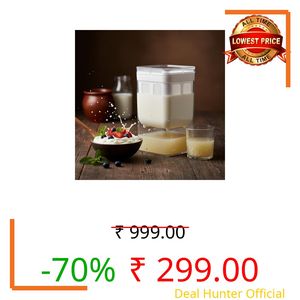 Walfos Greek Yogurt & Curd Maker - 1100ml Fine Mesh Strainer with Lid | Multifunctional Yogurt Filter | Curd Maker for Home | Perfect for Homemade Yogurt, Curd, Cheese Maker (Yogurt)