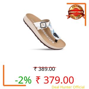 WALKAROO Women's Fashion Sandals with Open Toe, Soft Sole and Lightweight - WLP71224 - Blue Beige