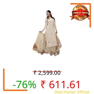 ANNI Designer Women's Rayon Viscose Straight Printed Kurta with Pant & Dupatta (CHAKORI Cream_XXL_Cream_XX-Large)
