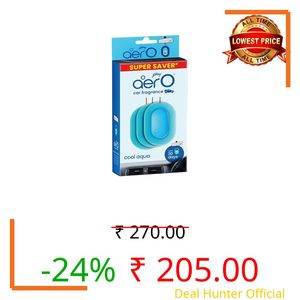 Godrej aer O – Hanging Car Air Freshener – Cool Aqua Pack of 3 (22.5g) | Gel Lasts up to 30 days | Car Accessories