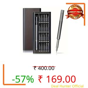 Gadget Hero's 25 in 1 Small Mini Magnetic Precision Screwdriver Bits Set, Eyeglasses, Computer, Electronic, Watch Repair Kit with Phillips and Star Tiny Screw Driver Home Kit (Metal Pen)