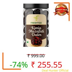 FRESHTIGE Kimia Mazafati Dates| Big Size Premium Kimia Khajoor| Healthy and Premium dates (400 Grams)