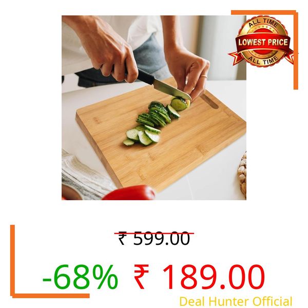 Wood Chopping Cutting Board for Kitchen Vegetables, Fruits & Cheese, BPA Free, Eco-Friendly, Anti-Microbial Durable and Easy to Clean