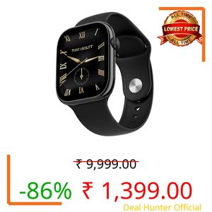 Fire-Boltt Ninja X Ring Smart Watch with 1.96” Always-On Display, Bluetooth Calling, Wireless Charging, AI Voice Assistant, 500+ Watch Faces, Health Suite, Smart Watch for Man & Woman – Black S