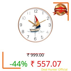 TEKCOOL Wall Clock 12" Silent Quartz Decorative Wall Clock Non-Ticking Classic Digital Clock Battery Operated Round Easy to Read Handheld Complete Home/Kitchen/Bedroom(401)'