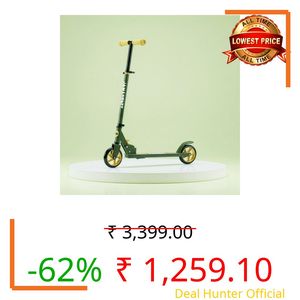 Amazon Brand – Jam & Honey Kids Folding Scooter for Kids (2+ Years) | 3- Step Height Adjustable Handle, Smooth Bearing Wheels & PVC Tyres | BIS Certified | Yellow