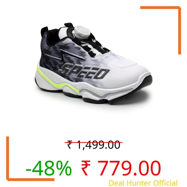 Dewk Berries Kids Auto lace-up Shoes with Rotary Dial Lock | Stylish Dual Color tone| Sturdy Design, Cushioned Insole, Slip Resistant