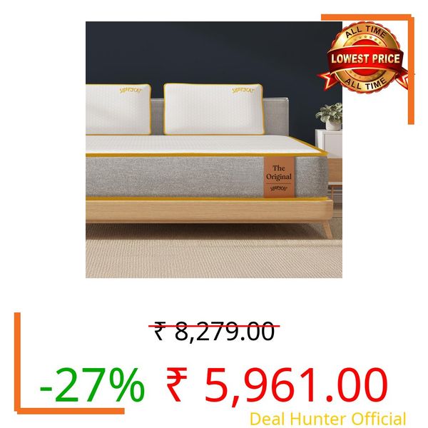 SleepyCat Original Ortho Mattress with AirGen™ Memory Foam | Medium Firm Feel for Balanced Comfort | 4 Inch Bed Mattress | Anti-Bacterial Fabric Cover |10 Years Warranty|(Single Size,78x36x4 inches)