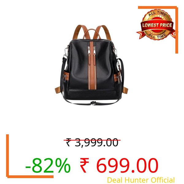 Fandu Collection Backpack for Women | Office Travels & Daily Use | Trendy & Casule | Stylish Vegan Leather Backpack Bags for College Girl | Shoulder Bag for office | Best Gift for Wife,Sister,Friend
