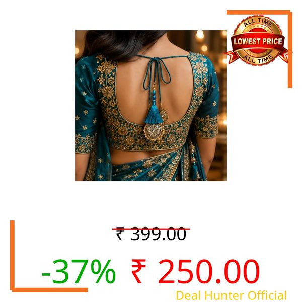 Adikala Craft Handmade Ethnic Latkan Tassel (Pack of 2) for Saree Pallu, Blouse, Lehenga, Dupatta & Suit Decoration | Traditional Designer Hanging Accessories (Blue)