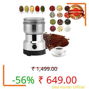 Wowfit Mini Mixer Grinder Small Size - Grinder Machine for Home, Mini Grinder for Spices, Masala, Chutney - Electric Portable Nima Mixer with Stainless Steel Blades, Coffee Beans Grinder