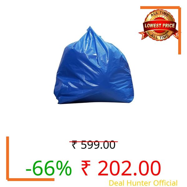 BILLA™ Jumbo Garbage Bags 30x40 Inch | Heavy-Duty 120 Micron | Large Blue Plastic Carry Bags for Packing & Storage | Big Polythene Dustbin Covers for Home Shifting | Jumbo Trash Bags | 5 Pieces