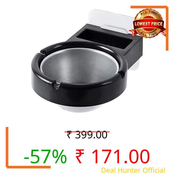 Wolblix Ashtray,Wall-Mounted Removable Anti-Fly Ash Ashtray Portable and Washable Abs and Stainless Steel Material Suitable for Desktop Storage Bedroom Bathroom Office and Home Decoration