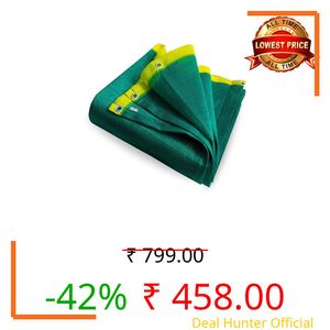 FREDDO Multipurpose HDPE Shade Net/Agro Net/Green Mesh for Balcony, Plants, Fencing, Terrace & Garden/Durable/Heavy Duty/UV Stabilized 75% Sun Protection (Green Color) (10 ft x 10 ft)
