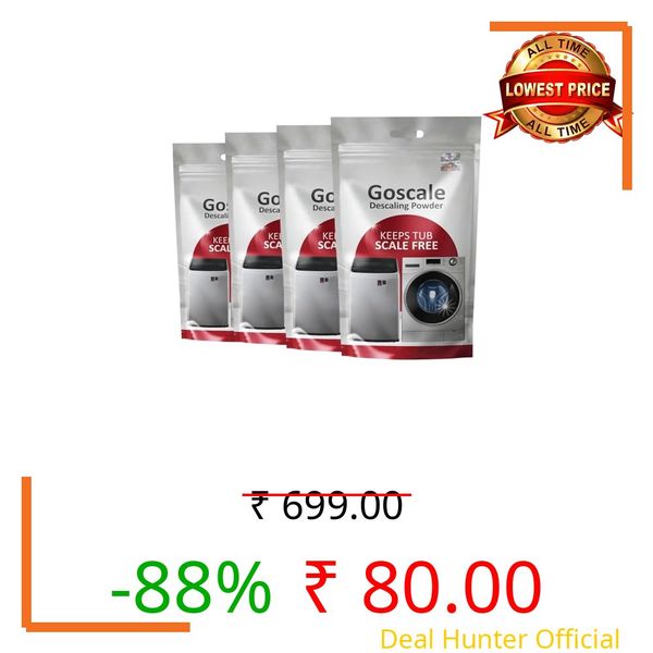 LG Washing Machine Cleaner Descale Powder Descaling Appliance Quick Drum Descale Deep Cleaning for Semi and Fully Automatic Front and Top Load Tub Clean Pouches 100g (Packet Of 4)