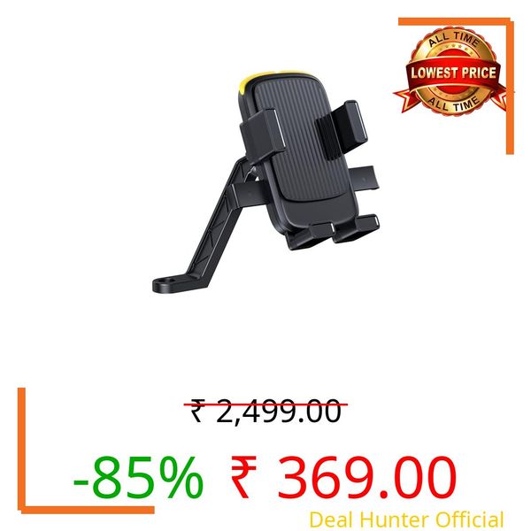 Mobile Holder for Bike with Adjustable Locking, 360° Rotation, Real Mirror Mount, Shock Proof Rubber String Grip Hold, one Touch Lock Support Fits 4.7"-7.2" Smartphones(J38+W15)