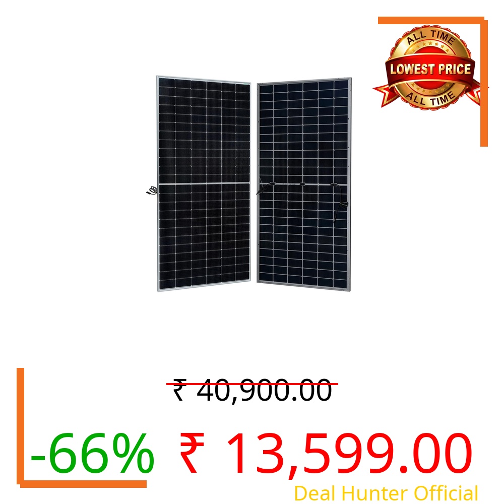 WAAREE II 700 Watt 48 V Mono PERC Dual Glass N-Type Bifacial Solar Panel II High Efficiency 132 Cells II Best in Class Thermal II 30 Years Power Output Warranty || Pack of 1