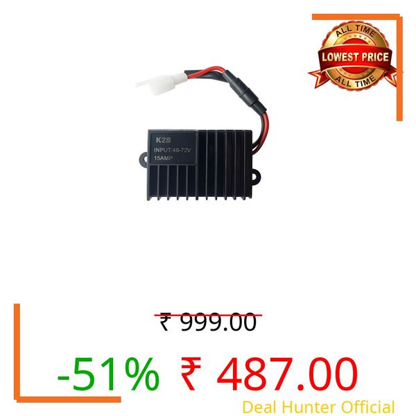 E-Trendo 12V, 15A DC Converter | Input Dc 48V–72V, Output 12V 15A | Step-Down Power Supply For Electric Scooty, E-Bike, E-Rickshaw & E-Cart | Waterproof