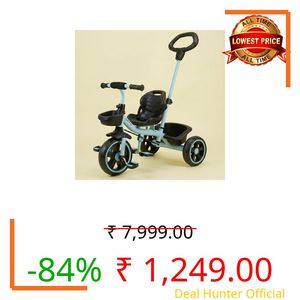Lifelong Trike Cycle for Kids 2-5 Years - Tricycles for Boy & Girl - Baby - Bicycle for Kids - 3 EVA Wheels, & Basket for Toys -Durable Tricycle 30 kg Capacity(Blue/Black)
