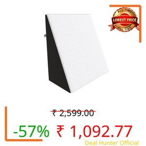 CareFoam Orthopedic Wedge Pillow for Sleeping, Reading & Acid Reflux Relief | Premium Memory Foam Bed Cushion | Ideal for Back Support, Leg Elevation | 20 x 20 x 7 Inch | Premium White