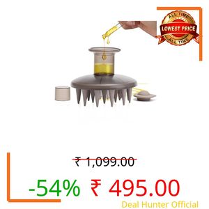 Brikipth Scalp Oil Applicator & Massager – Soft Silicone Bristles with Built-in Oil Dispenser – Stimulates Hair Growth, Reduces Dandruff – Perfect for Hair Spa & Head Care