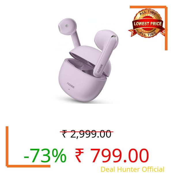 Noise Buds Mini Truly Wireless Earbuds (2026) | Half in-Ear Design | 40H Playtime | Quad Mic ENC for Clear Calls | 13mm Driver | Low Latency Gaming Mode | BT v5.3 | IPX4 Sweat Resistant - Calm Lilac