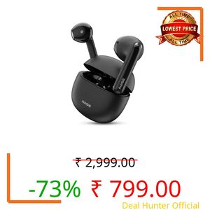 Noise Buds Mini Truly Wireless Earbuds (2026) | Half in-Ear Design | 40H Playtime | Quad Mic ENC for Clear Calls | 13mm Driver | Low Latency Gaming Mode | BT v5.3 | IPX4 Sweat Resistant - Jet Black