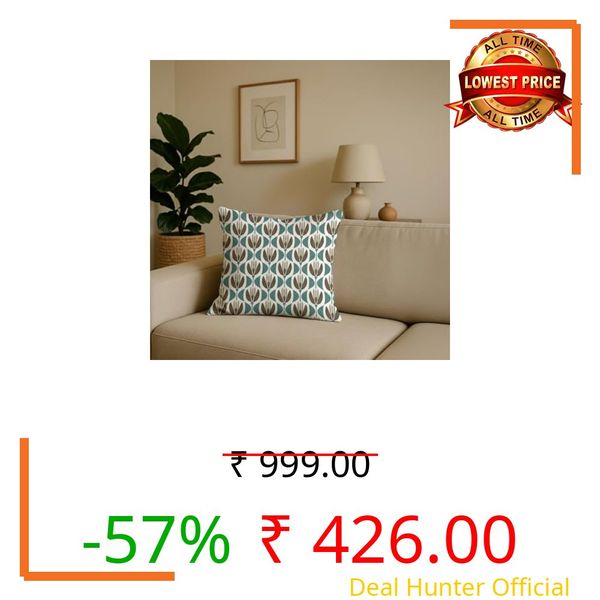 AMAZE ATTIRES Velvet Cushion Cover 20x20 Inch – Set of 2 Decorative Throw Pillow Covers for Sofa, Couch or Bed – Designer Printed Square Cushion Covers – Home Decor (Blue Grey)