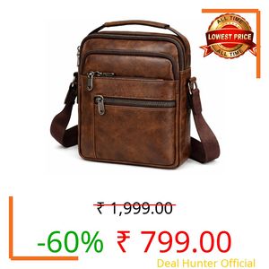 Walizza Lifestyle Backpack for Men & Women– Crossbody Sling Bag for Travel, Cycling & Hiking | Waterproof Shoulder Bag with Compartment and Zipper Pockets (Classic-Brown)