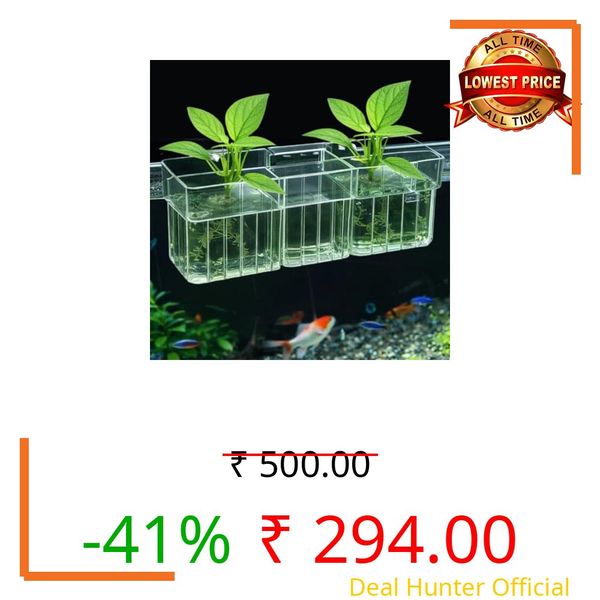 SANSEFERO Water Plant Holder Pot Cup for Aquarium Fish Tank Decoration and Aquascape Aquaponic Plant Growing Landscape Plants Cup Decoration Hanging Type