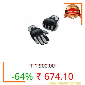 CULT Rider Bike Riding Gloves Full Finger Motorcycle & Cycling Gloves with Sloping Knuckle Protection Touchscreen Compatible Fingertips Suede Padding Anti-Slip Grip Breathable Comfort Grey/Black XL