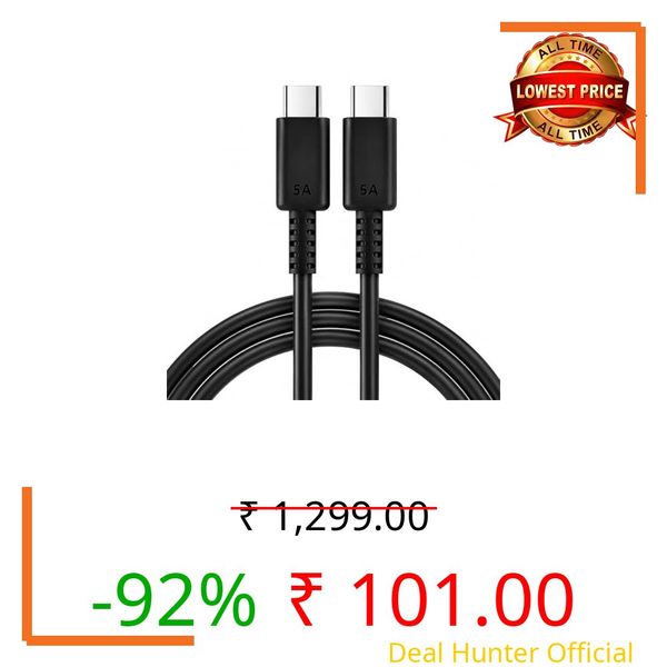 Voltua 60W USB C to C Cable 1M PD 3.0 Fast Charging Data Cable, Black